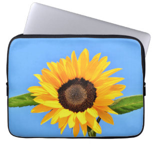 Capa Para Notebook Girassol Amarelo contra Sol no Céu Azul - Verão