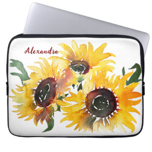 Capa Para Notebook Girassol Brilhante Aquarela Fabulosa 50 chamada