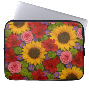 Capa Para Notebook Girassol e Rosas