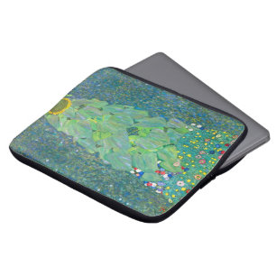 Capa Para Notebook Girassol por Klimt, Arte Novo Floral Vintage