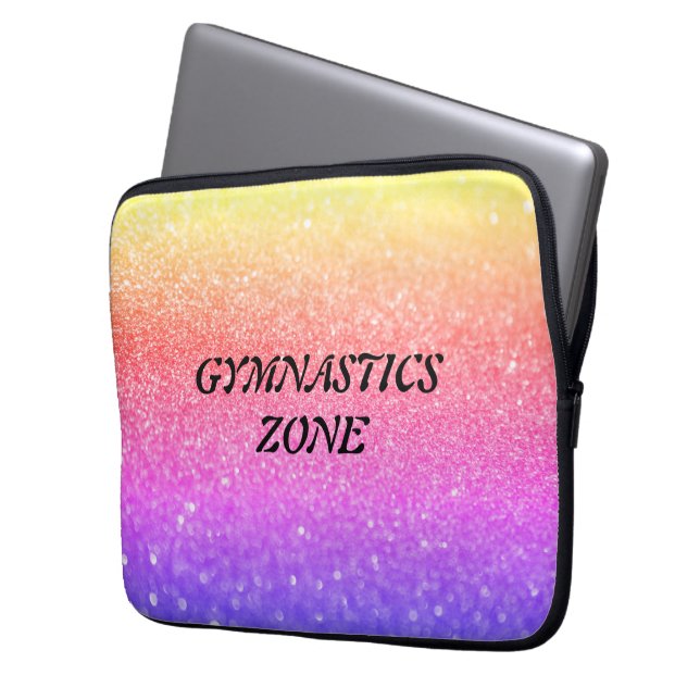 Capa Para Notebook Girls Gymnastics Zone Gymnast Rainbow Sparkle (Frente Esquerda)