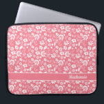 Capa Para Notebook Girly Blush Tropical Flowers Monograma<br><div class="desc">Garota Blush Tropical Flores Rosa Monograma Bolsa de laptop. Fácil de personalizar com texto,  fontes e cores. Criado pelo designer Zazzle pro BK Thompson exclusivamente para Cedar e String; entre em contato conosco se precisar de assistência para o design.</div>