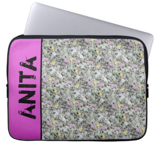 Capa Para Notebook Girly Geology Granite Pastel Does qualquer Nome Ro