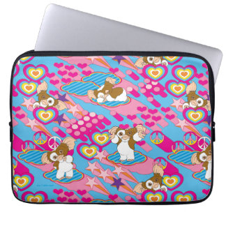 Capa Para Notebook Gizmo | Padrão rosa de paz e amor