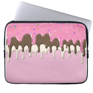 Capa Para Notebook glacé cor-de-rosa sorvete borrifa gelo