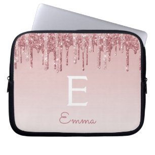 Capa Para Notebook Glam Rosa Rosa Rosa Dourada Glitter Drives Sparkle