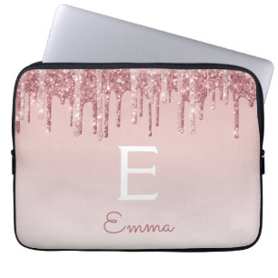 Capa Para Notebook Glam Rosa Rosa Rosa Dourada Glitter Glitter Drives