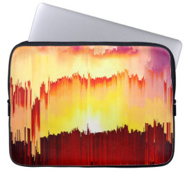 Capa Para Notebook Glitch Sunset Sky Abstract Art