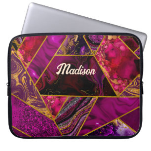 Capa Para Notebook Glitor roxo, cor-de-rosa, de ouro Elegante