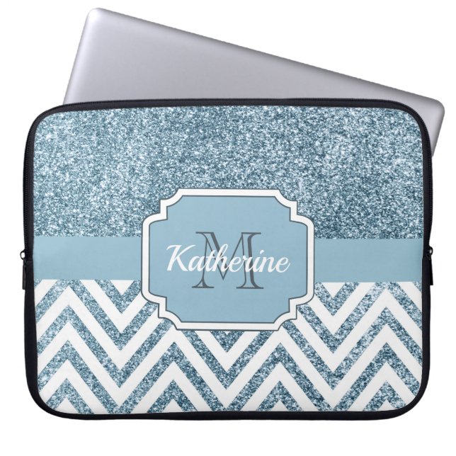 Capa Para Notebook Glitter Chevron (Frente)