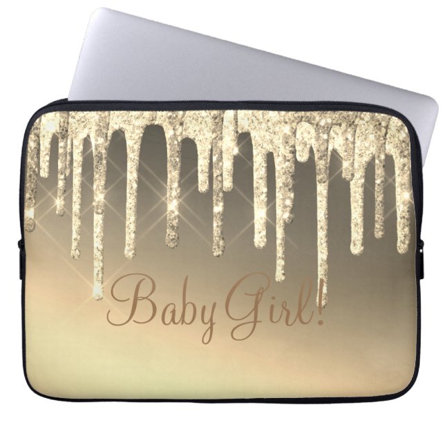 Capa Para Notebook Glitter Dourado Nome da Garota Grelha Grelha Grelh (Frente)