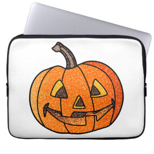 Capa Para Notebook Glitter Jack O'Lantern