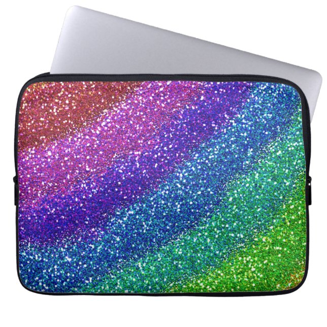 Capa Para Notebook Glitters Rainbow (Frente)
