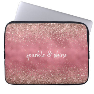 Capa Para Notebook Glitzy Glam-Rosa personalizado
