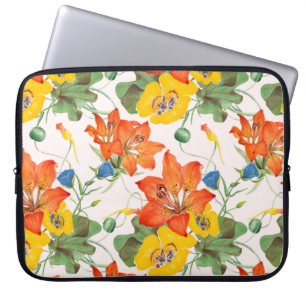 Capa Para Notebook Glórias matinais de lírios asiáticos