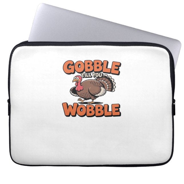 Capa Para Notebook Gobble Till You Wobble - Engraçada Turca Cartoon C (Frente)