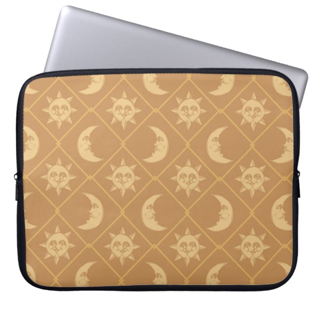 Capa Para Notebook Gold Celestial Sun And Moon (Frente)