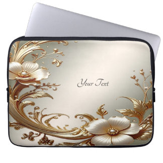 Capa Para Notebook Gold Floral Laptop Sleeve