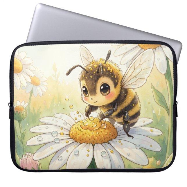 Capa Para Notebook Golden Bumblebee in Bloom Dance (Frente)