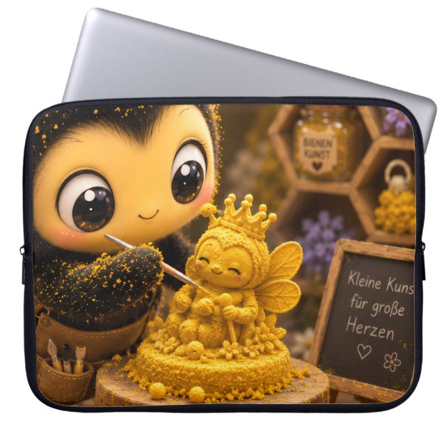 Capa Para Notebook Golden Bumblebee in Bloom Dance.11 (Frente)