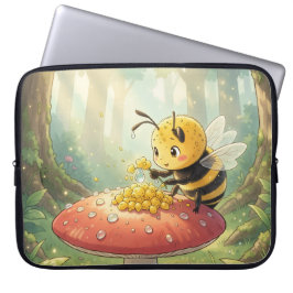 Capa Para Notebook Golden Bumblebee in Bloom Dance.2