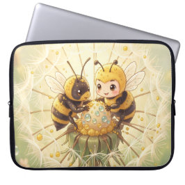 Capa Para Notebook Golden Bumblebee in Bloom Dance.5