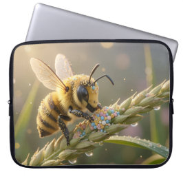 Capa Para Notebook Golden Bumblebee in Bloom Dance.7