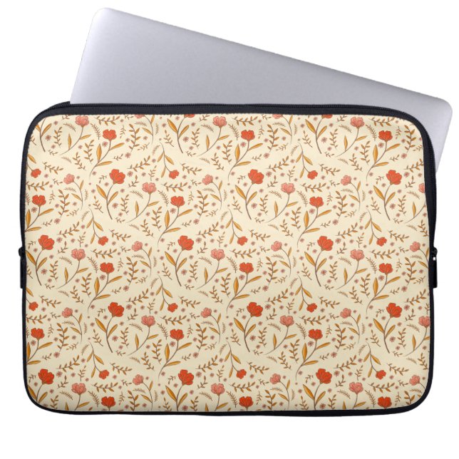 Capa Para Notebook Golden Hour Study | Retro Ogee Floral (Frente)