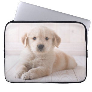 Capa Para Notebook Golden retriever que encontra-se para baixo