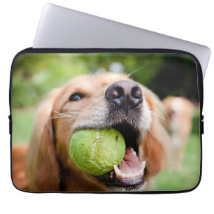 Capa Para Notebook Golden Retriever With Tennis Ball