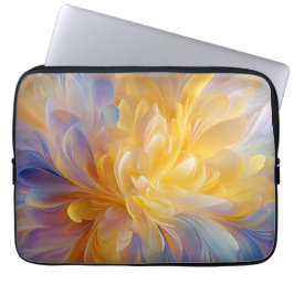 Capa Para Notebook Golden Symphony of Blooming Abstract Petals