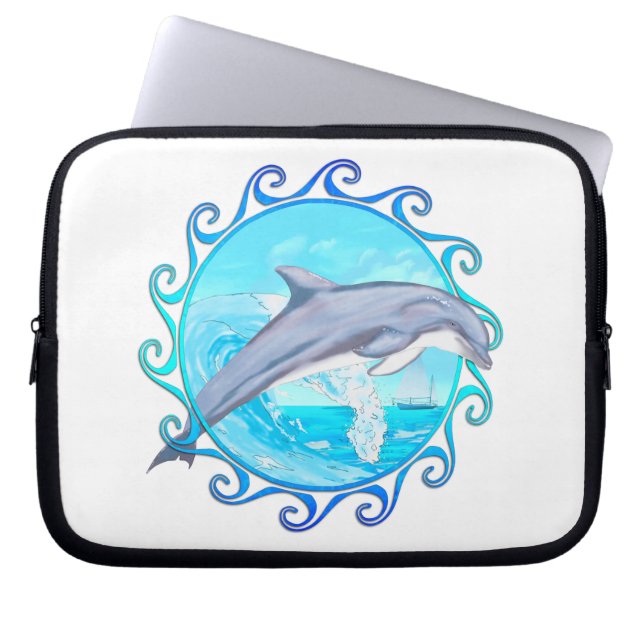Capa Para Notebook Golfinho Sun maori (Frente)