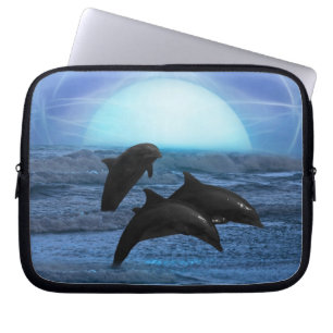 Capa Para Notebook Golfinhos por luar