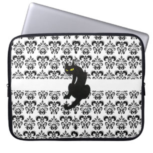 Capa Para Notebook GOLPE NEGRO DE GATO preto branco