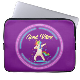 Capa Para Notebook Good Vibes Unicorn
