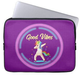 Capa Para Notebook Good Vibes Unicorn