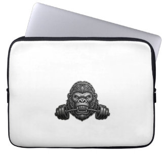 Capa Para Notebook Gorila Bravo Mordendo Haltere Motivacional iPho