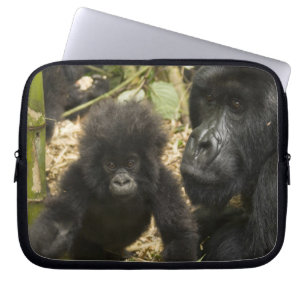 Capa Para Notebook Gorila da Montanha, adulto com filhote