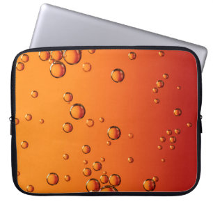 Capa Para Notebook Gotas de água na superfície laranja