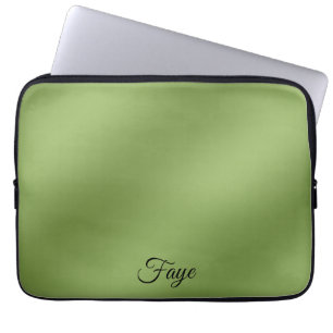 Capa Para Notebook Gradação Verde Sólido Moderno Padrão de Onda