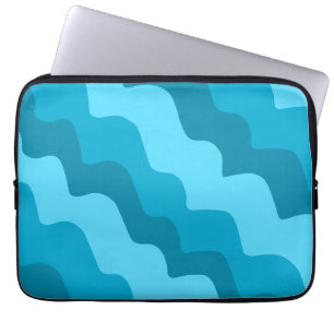 Capa Para Notebook Gradiente de ondas do oceano azul