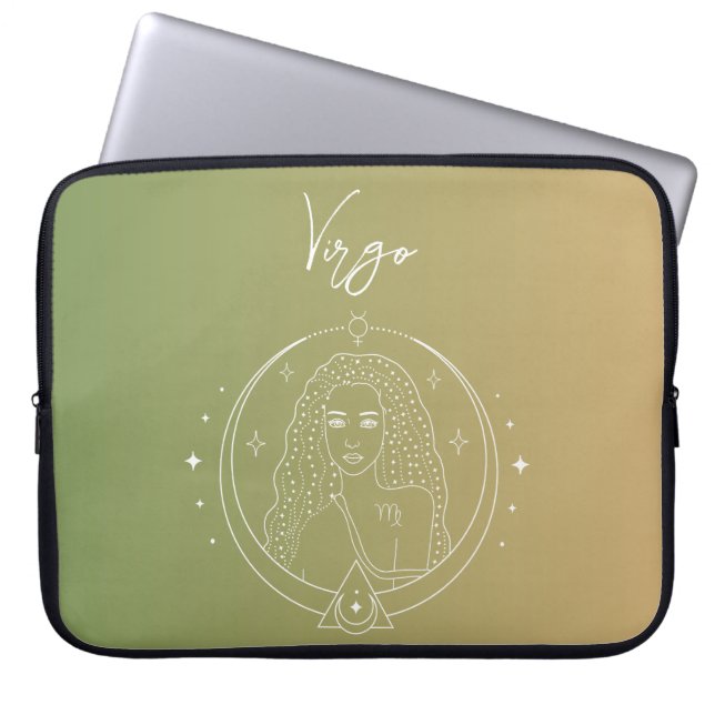 Capa Para Notebook Gradiente de sinal de estrela do horóscopo do Virg (Frente)