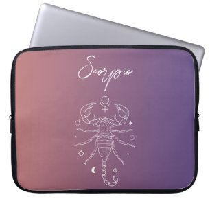 Capa Para Notebook Gradiente de sinal de estrela do horóscopo Scorpio