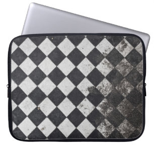 Capa Para Notebook Gráfico de harlequim preto e branco