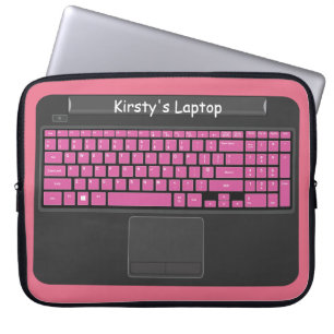 Capa Para Notebook Gráfico de laptop com teclas rosa