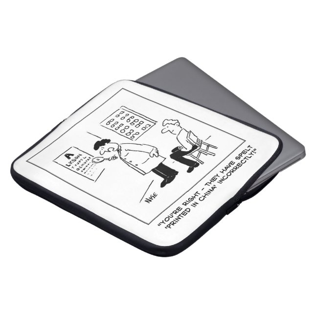 Capa Para Notebook Gráfico de Verificação Óptica Ortográfica em Pared (Frente Topo)