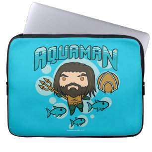 Capa Para Notebook Gráfico submarino de Aquaman   Chibi Aquaman