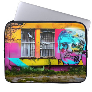 Capa Para Notebook Grafite de Edifício Abandonado pela Cara do abstra