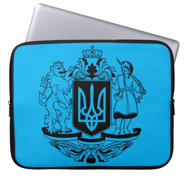 Capa Para Notebook Grande brasão de armas da Ucrânia (Frente)