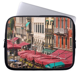 Capa Para Notebook Grande Canal de Veneza Itália com barcos gondola